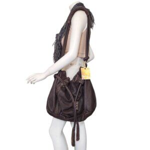 Anthropologie 7 Chi 7Chi Hobo Leather Boho Shoulder Bag